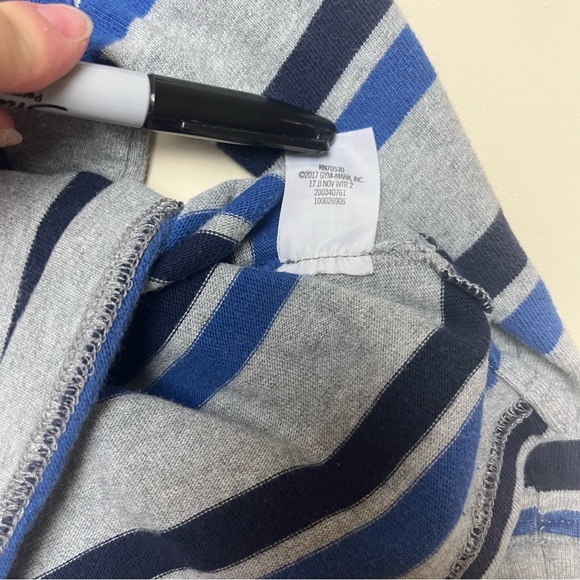 Janie and Jack boys' rugby shirt size 2T blue and grey - Picture 4 of 7